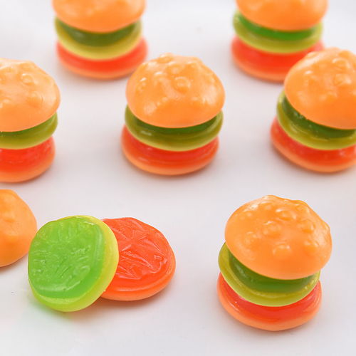 漢堡軟糖橡皮糖網紅糖果漢堡造型糖果兒童零食品果汁軟糖年貨喜糖