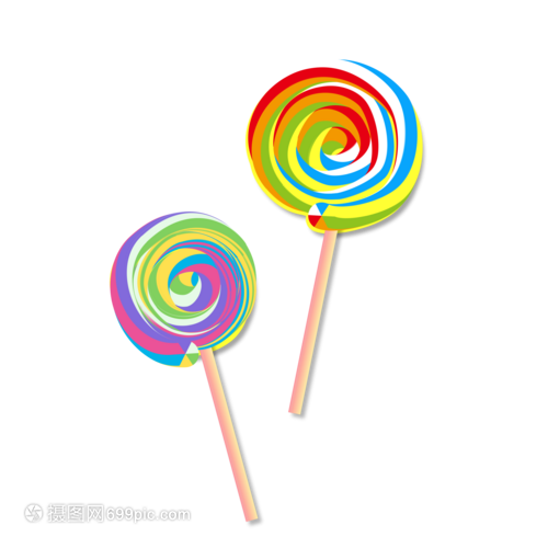手繪卡通炫彩棒棒糖果