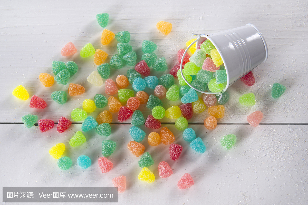 五彩繽紛的軟糖果