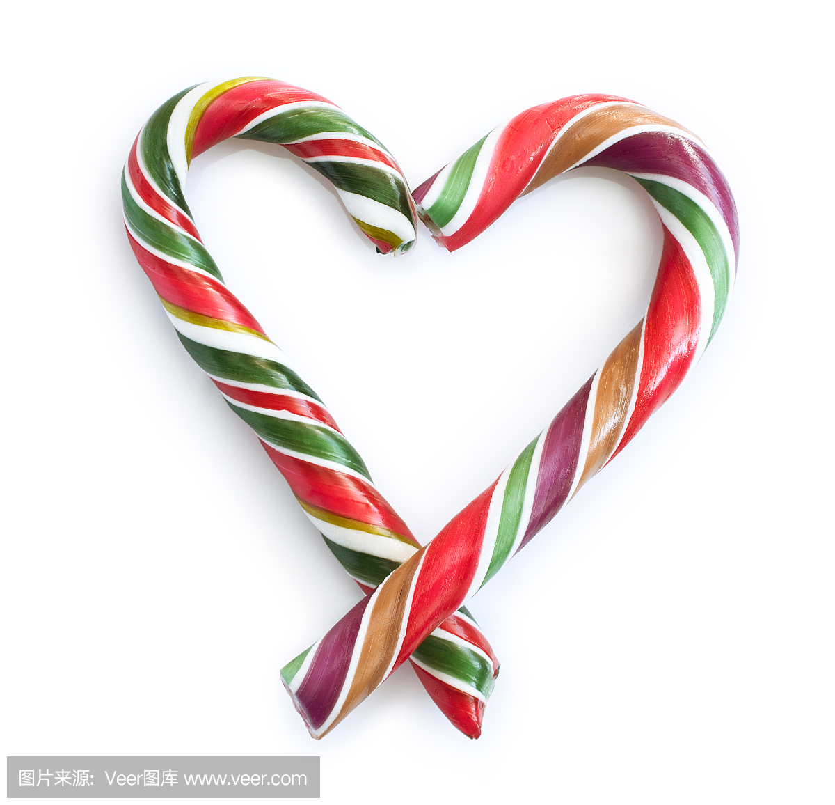 圣誕糖果條紋心