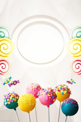 色彩糖果海報背景設計